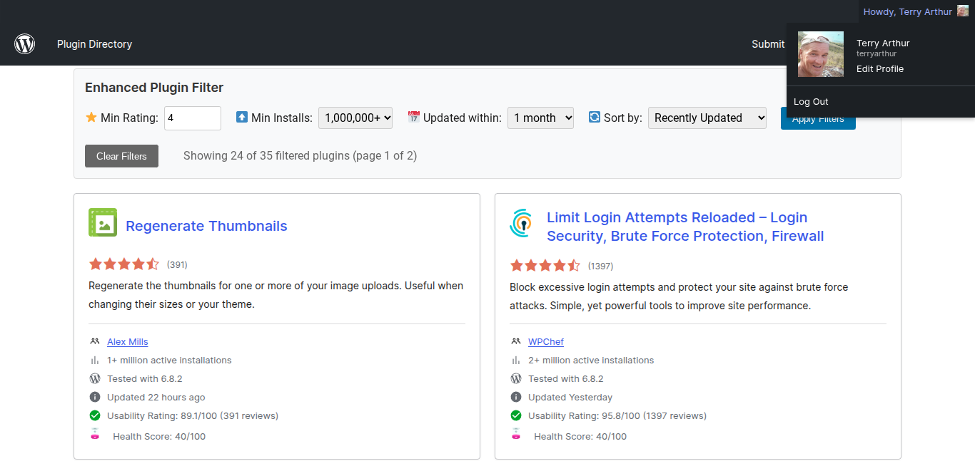 Chrome Extension - WordPress Plugin Directory with Enhanced Search Filters