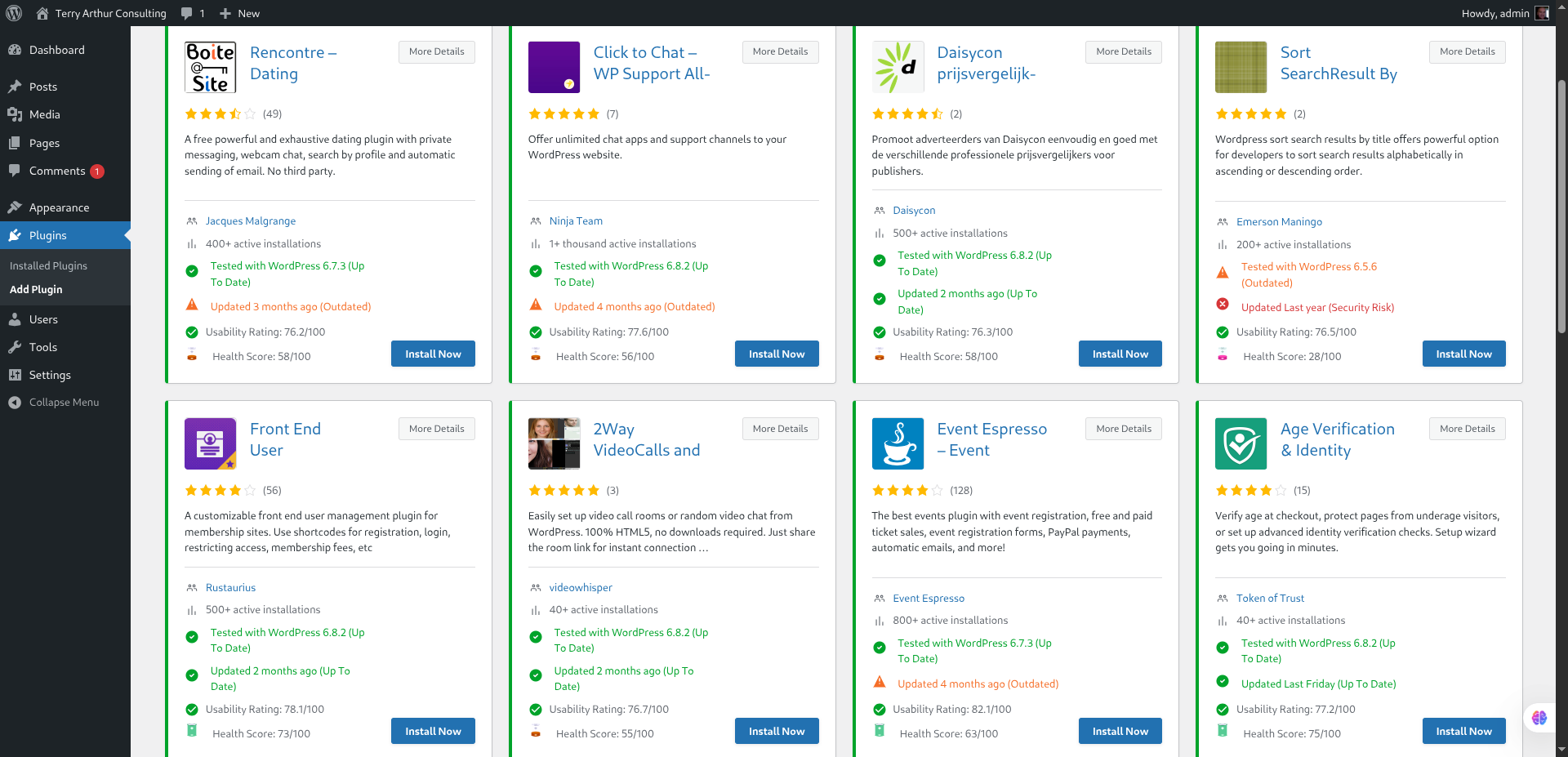 WordPress Plugin Directory with Enhanced Search Filters